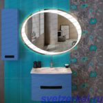 Овальное зеркало для ванной комнаты с подсветкой