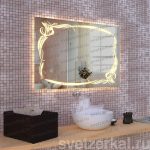 Зеркало со светодиодной подсветкой для ванной комнаты teffi