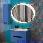 Овальное зеркало для ванной комнаты с подсветкой в Москве